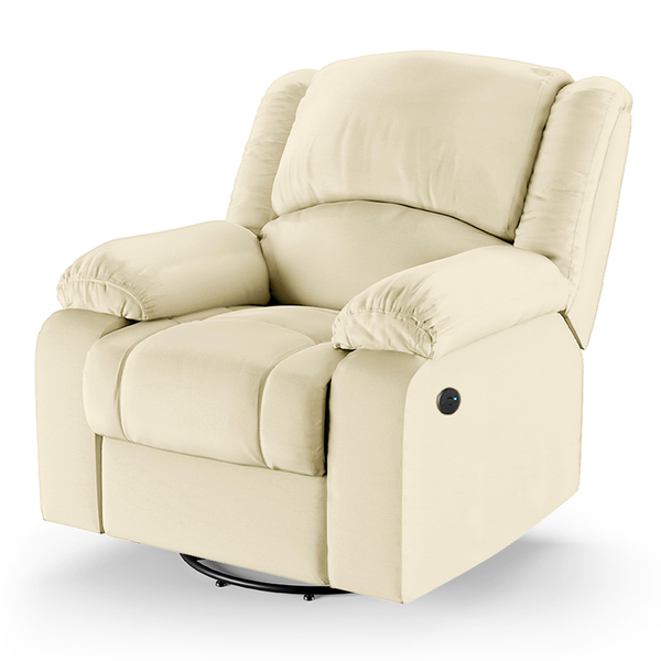 Poltrona Do Papai Reclinável Melim Glider Giratória Usb Pu Be