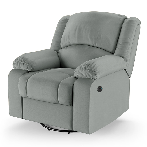 Poltrona Do Papai Reclinável Melim Glider Giratória Usb Pu Ci