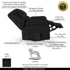 Poltrona Do Papai Reclinável Melim Glider Giratória Usb Pu Pr