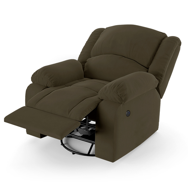 Poltrona Do Papai Reclinável Melim Glider Giratória Usb Velud