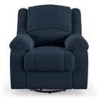 Poltrona Do Papai Reclinável Melim Glider Giratória Veludo Az