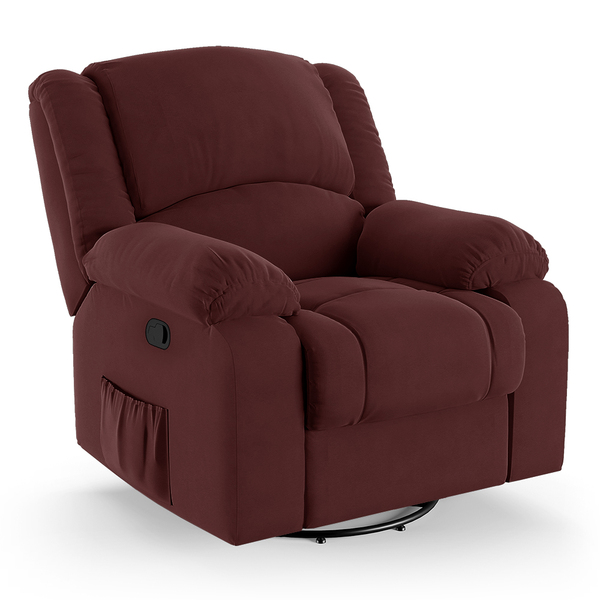 Poltrona Do Papai Reclinável Melim Glider Giratória Veludo Fh