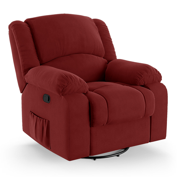 Poltrona Do Papai Reclinável Melim Glider Giratória Veludo Fh