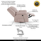 Poltrona Do Papai Reclinável Melim Glider Giratória Veludo Fh