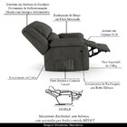 Poltrona Do Papai Reclinável Melim Power Elétrica Linho Grafi