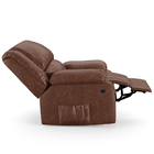 Poltrona Do Papai Reclinável Melim Power Elétrica Pu Marrom B
