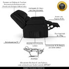 Poltrona Do Papai Reclinável Melim Power Elétrica Pu Preto F
