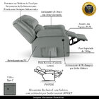 Poltrona Do Papai Reclinável Melim Power Elétrica Usb Pu Cinz