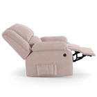Poltrona Do Papai Reclinável Melim Power Elétrica Veludo Rosê