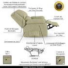 Poltrona Do Papai Reclinável Melim Power Touch Massagem Linho