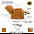 Poltrona Do Papai Reclinável Melim Power Touch Massagem Pu Wh