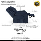 Poltrona Do Papai Reclinável Melim Power Touch Pu Azul Fh1 -