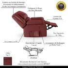 Poltrona Do Papai Reclinável Melim Power Touch Usb Pu Vermelh