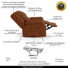 Poltrona Do Papai Reclinável Melim Power Touch Usb Veludo Ter