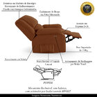 Poltrona Do Papai Reclinável Melim Power Touch Veludo Terraco