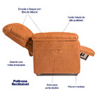 Poltrona Do Papai Reclinável Modelo Tóquio Tecido Veludo Terr