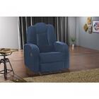 Poltrona Do Papai Reclinável Montana - Veludo Azul Marinho