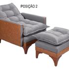 Poltrona Do Papai Reclinável Munique Linho/courissímo Grafite