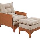 Poltrona Do Papai Reclinável Munique Linho/courissímo Grafite