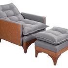 Poltrona Do Papai Reclinável Munique Linho/courissímo Grafite