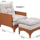 Poltrona Do Papai Reclinável Munique Linho/courissímo Palha