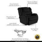 Poltrona Do Papai Reclinável Napoli Controle Power Elétrico P