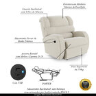 Poltrona Do Papai Reclinável Napoli Controle Power Elétrico U