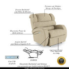 Poltrona Do Papai Reclinável Napoli Elétrica Botão Led Linho