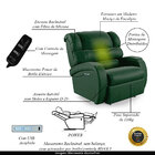 Poltrona Do Papai Reclinável Napoli Elétrica Botão Led Massag