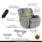 Poltrona Do Papai Reclinável Napoli Elétrica Botão Led Massag