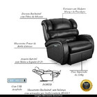 Poltrona Do Papai Reclinável Napoli Elétrica Botão Led Pu Bri