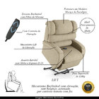 Poltrona Do Papai Reclinável Napoli Elevação Lift Elétrico Li