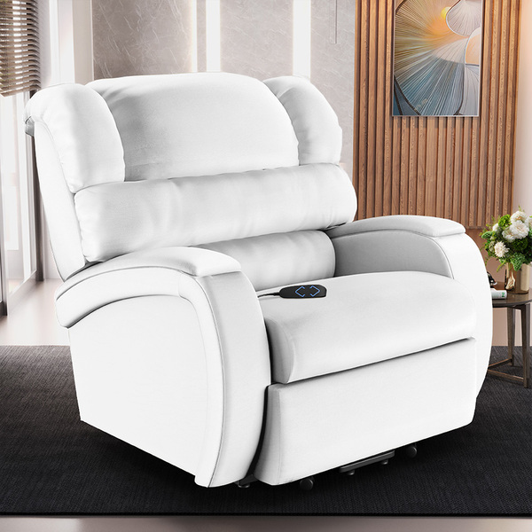 Poltrona Do Papai Reclinável Napoli Elevação Lift Elétrico Pu