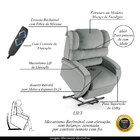 Poltrona Do Papai Reclinável Napoli Elevação Lift Elétrico Pu