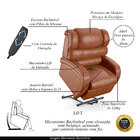 Poltrona Do Papai Reclinável Napoli Elevação Lift Elétrico Pu