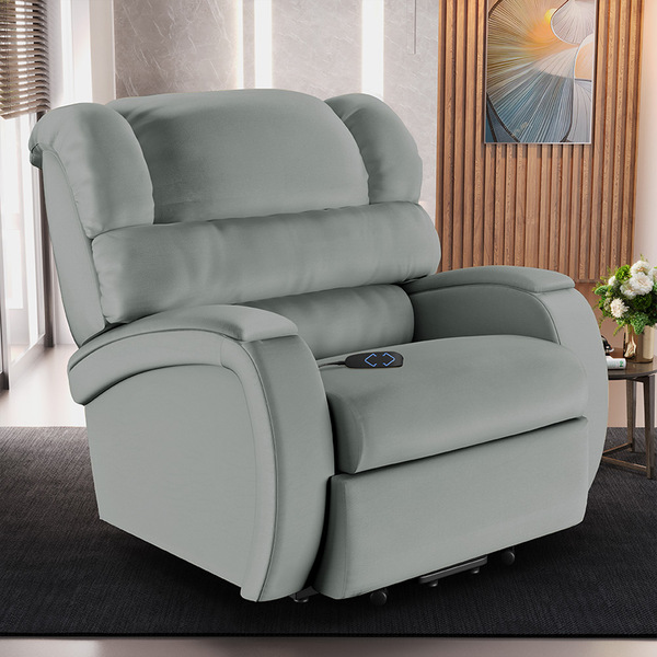 Poltrona Do Papai Reclinável Napoli Elevação Lift Elétrico Pu