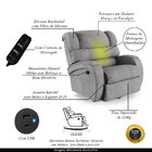 Poltrona Do Papai Reclinável Napoli Glider Giratória Massagem