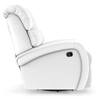 Poltrona Do Papai Reclinável Napoli Glider Giratória Pu Branc