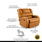 Poltrona Do Papai Reclinável Napoli Glider Giratória Pu Fh1 -