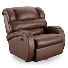 Poltrona Do Papai Reclinável Napoli Glider Giratória Pu Marro