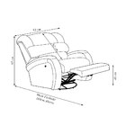 Poltrona Do Papai Reclinável Napoli Glider Giratória Usb Pu A