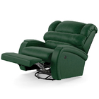 Poltrona Do Papai Reclinável Napoli Glider Giratória Usb Pu F