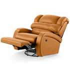 Poltrona Do Papai Reclinável Napoli Glider Giratória Usb Pu W