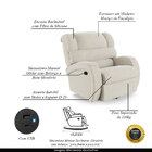 Poltrona Do Papai Reclinável Napoli Glider Giratória Usb Velu