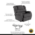 Poltrona Do Papai Reclinável Napoli Manual Gatilho Linho Graf