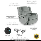 Poltrona Do Papai Reclinável Napoli Power Elétrica Usb Pu Cin