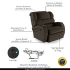 Poltrona Do Papai Reclinável Napoli Power Elétrica Usb Pu Mar