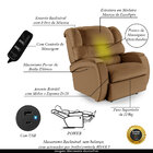 Poltrona Do Papai Reclinável Napoli Power Touch Massagem Pu F