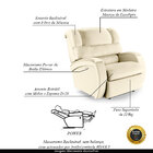 Poltrona Do Papai Reclinável Napoli Power Touch Pu Fh1 - D'ro