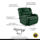 Poltrona Do Papai Reclinável Napoli Power Touch Pu Verde Musg